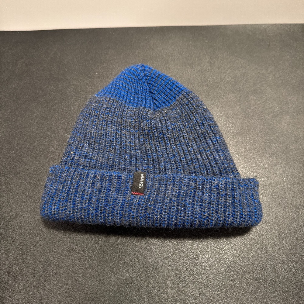 Brixton‎ Beanie Hat Cap Blue Ribbed Cuffed One Unisex Adults Winter Casual Skate